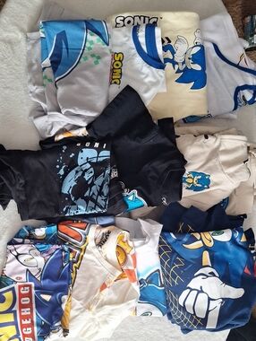 Sonic the Hedgehog Graphic Tee Bundle - Multi Blue/White/Black